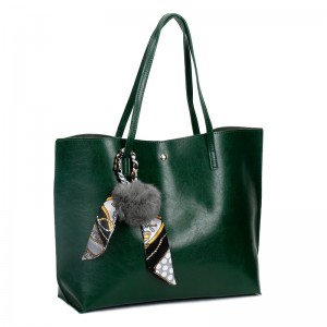 HD0823 - Χονδρική πώλησης Aliexpress Hot Πράσινη PU Δερμάτινα Γυναικεία μόδα αγορών Tote τσάντα